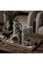 Beige Coffee Cups Set with Blue Beads Pattern - 6