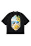 Unisex Women's Men's Amalfi Lemon Back Printed Oversize Thick Fabric Relaxed Cut Cotton T-Shirt - 3