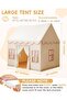 Kids Tent with Basic Mat Large Kids Playhouse Indoor with Star Light