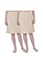 Women's Cotton Knee Length Skirt - Beige (Pack of 2)