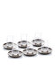 Brown Floral Tea Cups Set from Malath