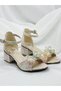 Girl's Glitter Bow Detailed Heeled Shoes