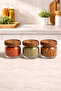 Acacia Gasket Lid 3-Piece Borosilicate 300ml Jar Set Kw-782