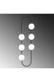 Modern Glass Sconce with Fuzz Black Bedroom and Living Room Lighting E27 - 3