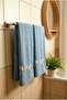 Set of 2 Microcotton 100% Cotton 50X100 Embroidered Hand-Face Towels Blue - 2