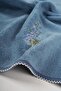 Set of 2 Microcotton 100% Cotton 50X100 Embroidered Hand-Face Towels Blue - 3