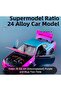 Nissan Skyline Gtr R34 1:24 Scale Diecast Model Car Openable Doors Nissan Gtr Model Bright Purple - 4