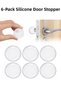 Transparent Silicone Furniture and Door Stopper Impact Pad Set of 6 – Anti-Noise and Anti-Collision Stopper - 3