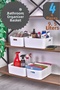 Tidyo 4-Piece 9.5 Lt Large Size Bathroom Organizer Basket, Decorative Refrigerator Organizer