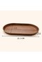 Wood-Look Oval Stylish Serving Canoe Plate-Breakfast And Decorative Serving Plate 24 CM - 3