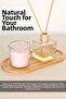 1 Piece Oval Bamboo Presentation Tray - Oil Pot Base Soap Dish Stand Breakfast Presentation Plate Serving Tray - 3