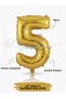 34 inch 5 Gold Color Number Foil Balloon