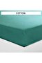 100% Cotton Green 160X200+2*(50X70) Double Elastic Sheet and Pillowcase - 3