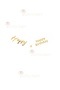 Flower Shaped Pink Fan Birthday Party Set - Fan - Gold Happy Writing - Gold Star - Balloon - 3