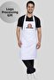 White Halter Neck Company Waiter & Kitchen Apron with Company Logo Embroidery Gift