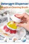 1 Piece with Detergent Reservoir ❤️ Cleaning Dishbrush ❤️ Bathroom Brush with Detergent Reservoir Brush