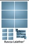 6-Person 12-Piece Rectangular Blue Leather American Service Placemats - 2