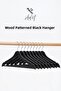 12 Pcs Wood Grain Black Plastic Clothes Hangers Sturdy Shirt Coat Hanger Set with Non-Slip Swivel Hooks