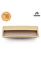 Recessed handle luxury country kitchen furniture cabinet drawer pull matte gold 96mm - 4