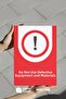 Sign from the Warning Sign Series,'Defective Equipment and Materials in Use' – 35X25 cm 3 mm Forex - 4