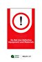 Sign from the Warning Sign Series,'Defective Equipment and Materials in Use' – 35X25 cm 3 mm Forex - 2