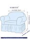 Bürümcük Sofa Cover, Armchair Cover Single Seat Full Covering with Flexible Elastic - 3