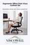 Orthopedic Visco Anatomical Back Lumbar Support Pillow Visco Coccyx Sitting Cushion Office Set Pink - 3