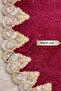 Alvessa Burgundy French Lace Laced Soft Surface Leather Non-Slip Based 2-Piece Bath Mat - 3