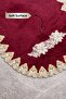 Alvessa Burgundy French Lace Laced Soft Surface Leather Non-Slip Based 2-Piece Bath Mat - 2