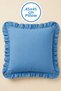 100% Cotton Ruffle Throw Pillow Cover Vintage Decorative Throw Pillow Case - 2