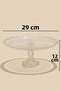 Selen Concept Drop Model Pedestal Handmade Glass Round Cake and Pastry Serving Dish Single - 3