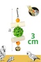 Rattan Bulk Bird Toy |   Natural Wood and Wicker Ball Bird Activity Toy - 5
