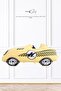 Cream Retro Racing Car Foil Balloon Large 110cm 9405