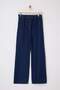 Koyu Mavi DÖKÜMLÜ Beli Lastikli Yüksek Bel Wide Leg Jeans TWOSS26JE00040 - 5