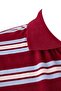 Bordo Çizgili Oversize Büyük Beden T-shirt TBBSS26BF00001 - 7