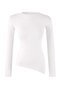Ecru Asymmetrical Long Sleeve Soft Knitted Blouse Twoaw26Bz00364 - 5