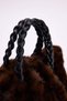 Brown Fur Knitted Handle Women's Shoulder and Hand Bag Takaw26Oc00065 - 7