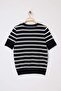 بلوزة تريكو أساسية مخططة باللون الأسود من Wardrobe Essentials TBBSS26AF00033 - 8