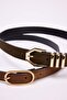 Brown/Khaki Double Pack Thin Women's Belt Twoaw26Ke00020 - 4