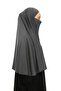 Ready Practical Scarf with Turban Veil Hijab with Hijab - Prayer Cover Souffle (3XL) - Smoked - 6