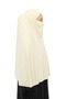 Ready-made Turban Veil Practical Scarf Hijab with Hijab - Prayer Cover Souffle (3XL) - Cream - 6