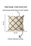 Buldan İşi Linear Patterned Punch Detailed Throw Pillow Cover 42X42 cm - 2