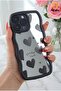 iPhone 15 Pro Max Case Mirrored Heart Pattern Soft Edge Silicone Cover with Camera Protection - 2