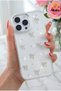 iPhone 16 Pro Max Case with Bow Pattern, Transparent Glittery Silver, Shiny Cover with Camera Protrusion - 4