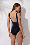 V-Necklace Swimsuit with Accessories, Open Back, and Ruched Detail - 2