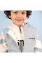3-piece gray and beige zippered set - 3