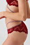 Women's Claret Red 4730 Underwire Silvery Striped Bra Set - 7