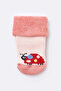 Baby Anti-Slip Towel Socks Salmon - 2