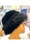 Black Premium Plush Bucket Hat High Quality Faux Fur - 2