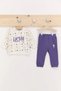 Base Polo Assn Polka Dot Cream Lilac Baby Girl Set